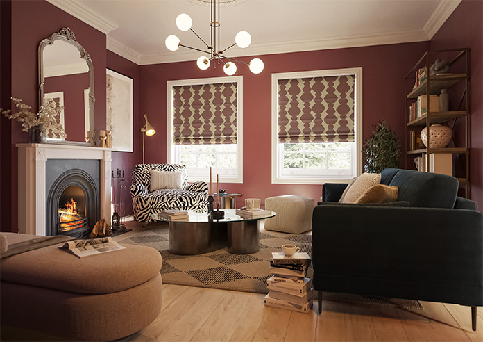 Construct, Wild Red - Roman Blind - Image 6